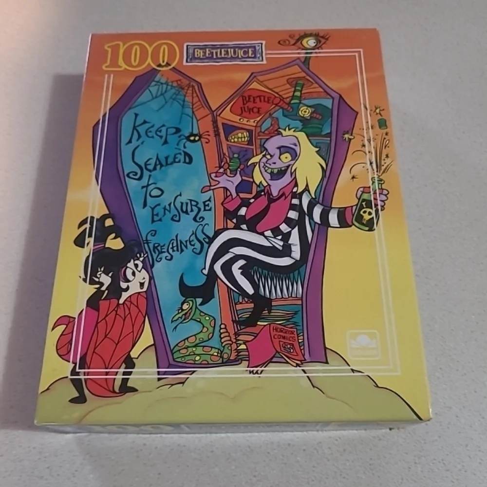 VTG 1990 Beetlejuice 100 Piece Jigsaw Puzzle Complete